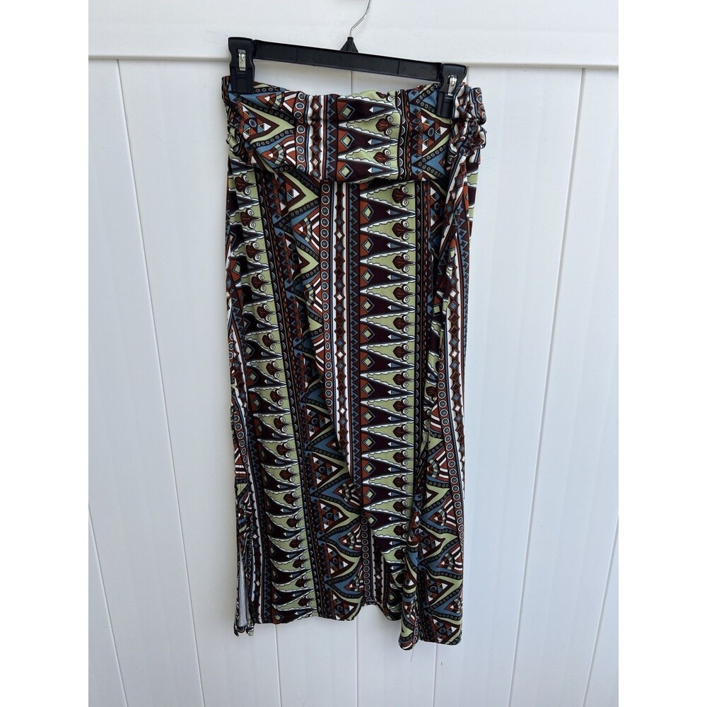 Poof New York Women’s Skirt Sz Medium Long Abstract Colorful